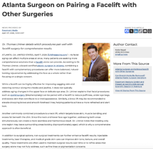 Dr. Thomas Lintner, an Atlanta plastic surgeon, details complementary procedures to facelift surgery.